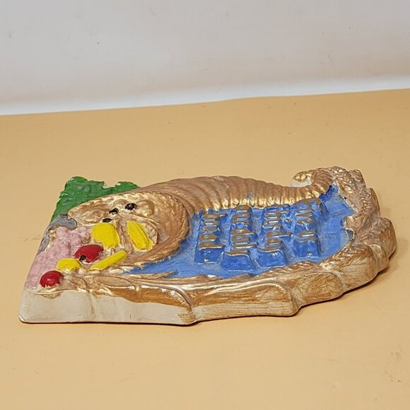 Thanksgiving Cornucopia Hanging Plaque With "Give Us This Day Our Daily Bread" - Picture 7 of 12